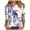 Purple, variant on Frostluinai Going Out Tops for Women 3/4 Sleeve Round Neck Comzy T Shirts Casual Floral Graphic Tunic Shirts Trendy Fall Pullover Gifts