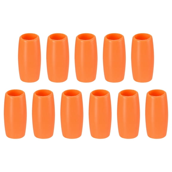 11pack Silicone Straw Tips, Soft Reusable Straws Tips Fit for 1/2 Inch(12mm) OD Stainless Steel Straws, Orange
