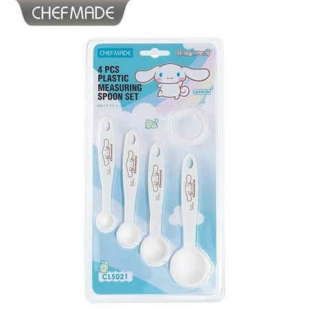 

Hello Kitty Measuring Spoon Sanrios Anime Cinnamoroll Double Scale Spoon 4 Piece Set Baking Tools Kitchen Household Cute Gift