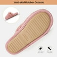 thumbnail image 5 of Women's Fuzzy Slip-on Slippers Warm Cozy Soft Lightweight Memory Foam Indoor House Shoes, 5 of 12