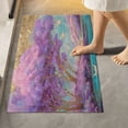 thumbnail image 4 of 2 Piece Bath Mat Set with U-Shaped Toilet Mat and Rectangle Bath Rugs Non Slip Machine Washable Bathroom Mats Purple Trees, 4 of 7