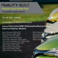 thumbnail image 3 of Pastillas De Freno Traseras De Cerámica De Alta Calidad 1001-0883C Compatibles Con Buick/Cadillac/Chevrolet/Gmc/Isuzu/Oldsmobile/Saab/Saturn 2002-2019 (9-7X Acadia Acadia Limited Ascender Bravada Encl, 3 of 5