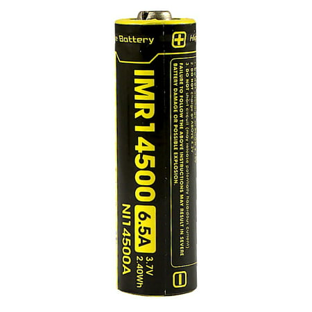 Nitecore IMR 14500 NI14500A 650mAh 6.5A 3.7V Li-Mn Rechargeable (Best Imr Battery Charger)