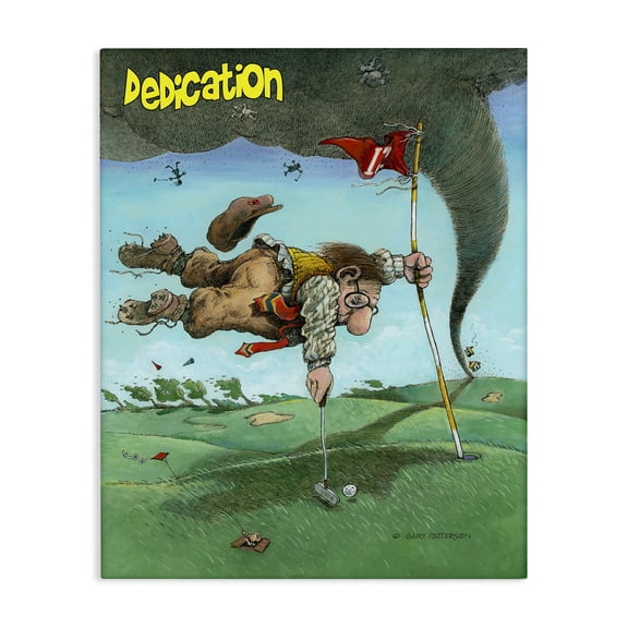 Stupell Industries Contemporary Dedication Funny Golf Cartoon Sports Design Canvas Art, 16 x 20, by Gary Patterson