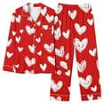 thumbnail image 6 of FDGIU Valentine's Day Pajamas for Women Set - Long Sleeve Button Up Pj’s Comfy Loungewear, 6 of 6