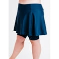 thumbnail image 5 of Calypsa Women's and Women's Plus High Waisted Midi Swim Skort with Attached Shorts, 5 of 10