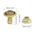 thumbnail image 2 of 50Pack Gold Yellow 8mm/0.31" Leathercraft Rivets for DIY Leather Craft Making, 2 of 6