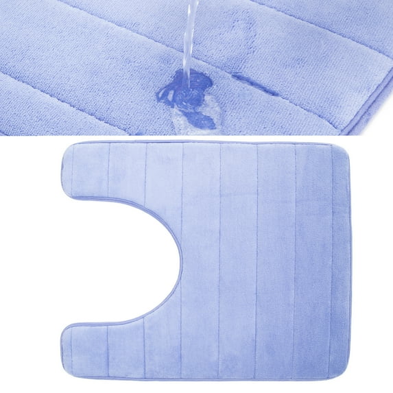 KingShop Thickened for Toilet Memory Foam Contour Bath Carpet U-shaped Bath Mat Bathroom Carpet Soft Non-slip Dry Fast Absorbent Toilet Seat