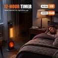 thumbnail image 4 of SHOUFTW 1500W Space Heater, 23" Electric Heater with Remote and Thermostat, 12H Timer, 4 Modes & 70°Oscillation, Overheat & Tip-Over Protection for Indoor, Black, 4 of 10