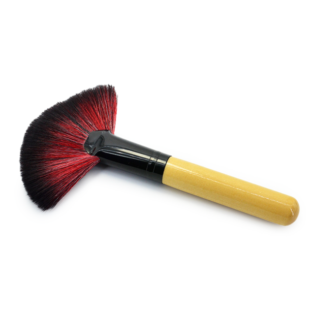 Brocha de abanico para maquillaje facial, brocha profesional para resaltar el maquillaje, brocha para rubor y bronceador, brocha para pómulos, herramienta de maquillaje suave Ormromra CPB-DE-LYY498-2