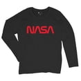 thumbnail image 5 of Vintage NASA Worm Logo Women's Long Sleeve T-shirt Astronaut Space Exploration Emblem, 5 of 7
