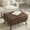Brown PU, variant on Assembled Ottoman, Brown Legs / Ideal for Various Rooms, Decorative Piece