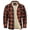 Orange, variant on TACVASEN Men's Flannel Shirt Jacket Warm Fleece Plaid Jacket Cotton Winter Coats Brown 2XL