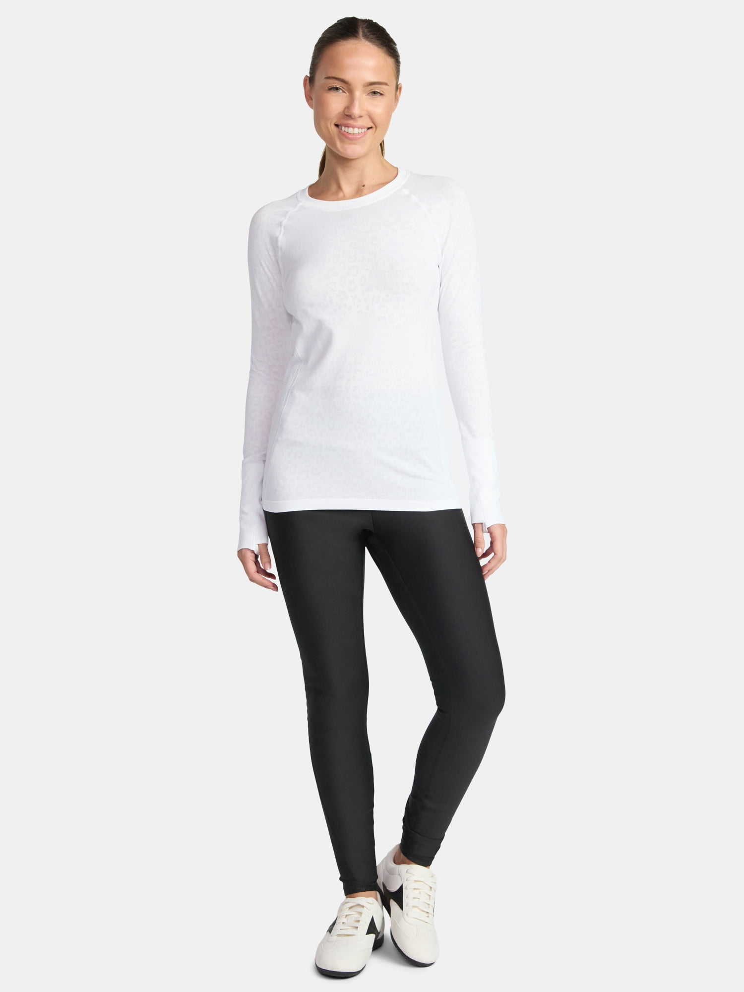 Avia Women's Seamless Tee with Long Sleeves, Sizes XS-XXXL