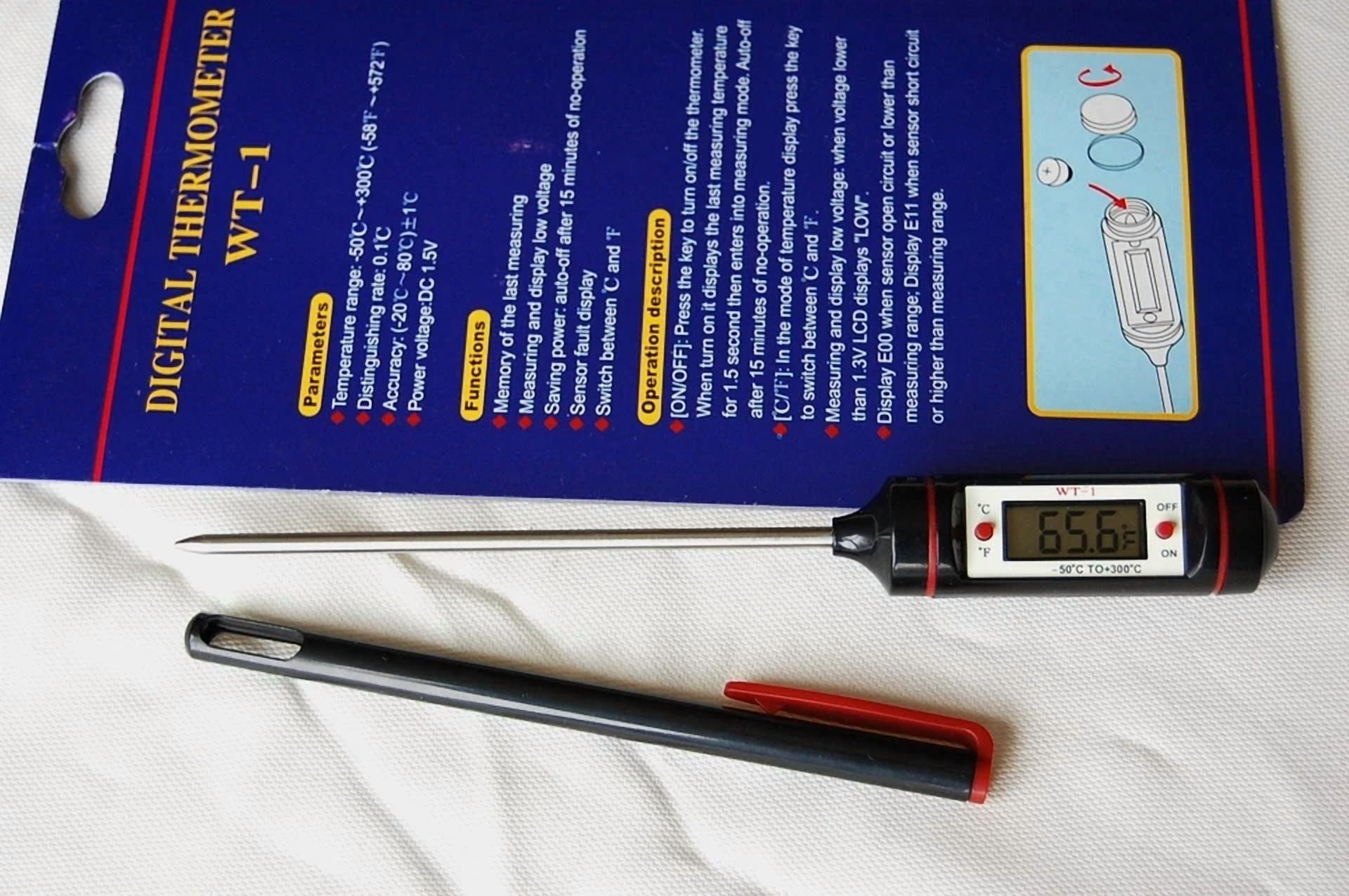 Digital Thermometer Food Grade Ss Long Sensor Home Kitchen Cooking Bbq Brand New