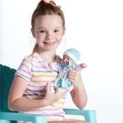 JC Toys La Baby Caucasian Baby Doll |Washable 11 Inch Soft Body Doll with Blue Outfit, Blanket and Pacifier|For Children 12 Months and Older
