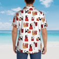 thumbnail image 6 of Daiia Cute Cat And Christmas Gift Hawaiian Shirt for Men Gentle Cotton Regular Short Sleeve Casual-X-Large, 6 of 9