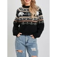 thumbnail image 2 of KelaJuan Women Knit Sweater Long Sleeve Crew Neck Elephant Pullover Warm Sweater for Fall Winter, 2 of 6