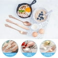 thumbnail image 3 of Juego de vajilla portátil de acero inoxidable, que incluye cuchillo, tenedor y cuchara, estuche portátil, para taller, camping, picnic escolar, 3 of 7