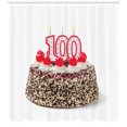 thumbnail image 3 of Ambesonne Colorful Shower Curtain, Cake and Candles, 69"Wx84"L, Multicolor, 3 of 3