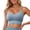 Blue, variant on Women’s Ribbed Cross-Back Sports Bra, Low Impact Yoga Bra, Comfortable Thin Strap Activewear for Everyday & Workouts Grey XXL