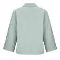 thumbnail image 5 of Clothes under $5 asdoklhq Plus Size Long Blouses, Women Solid Casual Long Sleeve Pocket V-Neck Button Shirt Tops, 5 of 8
