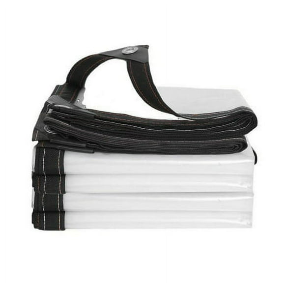 DENEST Clear Vinyl Tarp Super Heavy Duty 20 Mil Transparent Waterproof PVC Tarpaulin with Brass Grommets for Patio Enclosure, Camping, Outdoor Tent Cover, Porch Canopy