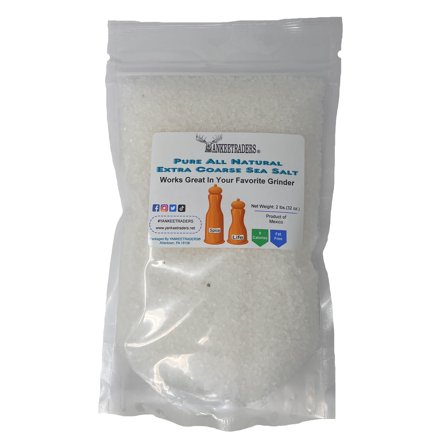 YANKEETRADERS Pure All Natural Extra Coarse Sea Salt, Mill Grind - 2 lbs.