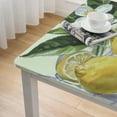 thumbnail image 5 of HAOXIT  Summer Lemon Square  Tablecloth Watercolor Lemon Yellow White Table Cloth Rustic Farmhouse Polyester Table Cover Decorative for Holiday Picnic Party Dining Room Home Indoor Outdoor Decor 46*46, 5 of 8