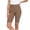 Brown, variant on Bermuda Shorts for Women High Waist Pull On Stretch Jeggings Knee Length Side Slit Short,Navy Women's S-XXL