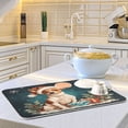 thumbnail image 6 of Kitchen Drying Mat Kitchen Drying Pad 16x18In Drying Dish Mat Dish Drying Mats Kitchen Countertop Multi-Function Drain Drying Mat Warm Christmas Orange Dog, 6 of 8
