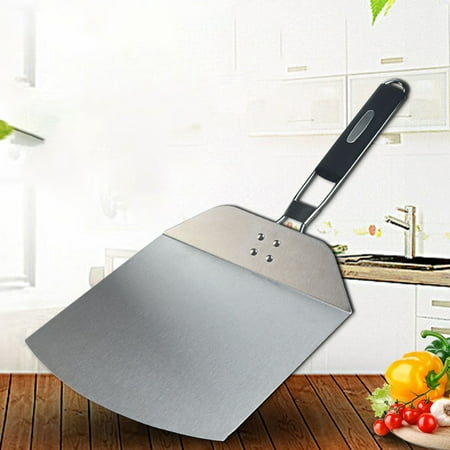 

Winter Clearance！TOPRenddon Kitchen Stainless Steel 430 Cake Transfer Spatula Pizza Spatula Foldable Funnel Spatula Stainless Steel PIZZE SPATULA