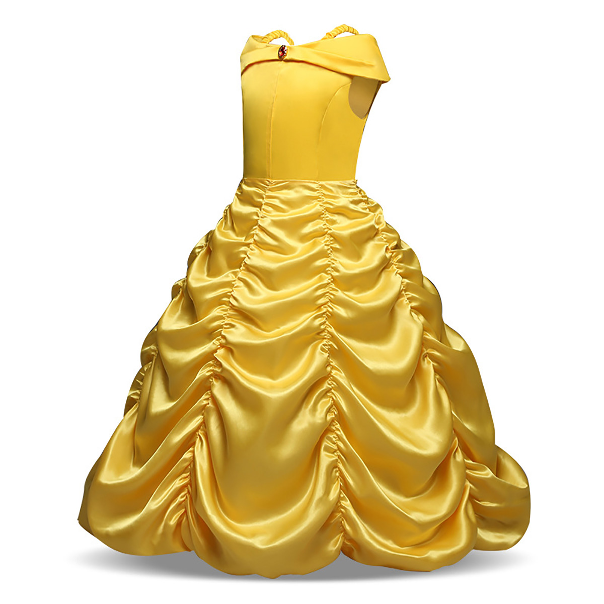 KAWELL Princess Yellow Costume Dress for Girls, 3T photo 2