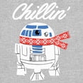 thumbnail image 2 of Women's Star Wars Christmas Chillin R2-D2 Graphic Tee Athletic Heather Large, 2 of 4