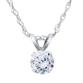 thumbnail image 2 of Pompeii 1/2ct Solitaire Round Diamond Pendant 14K White Gold (I-J,SI2-SI3), 2 of 2