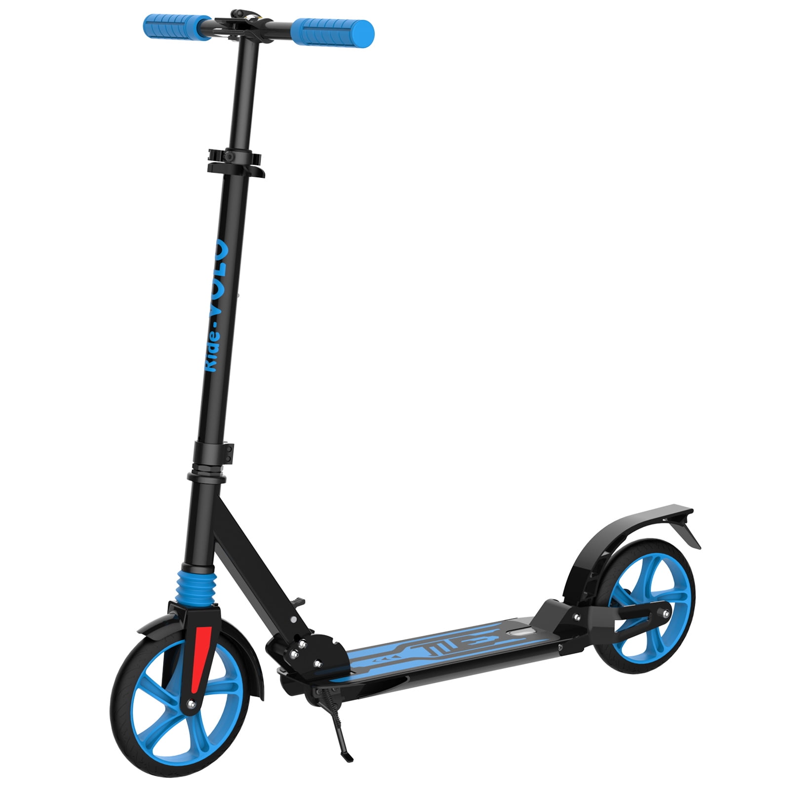 Folding System and Suspension System Years Old with 8inch Wheels and 3 Adjustable Height RideVOLO K08 Kick Scooter for 8