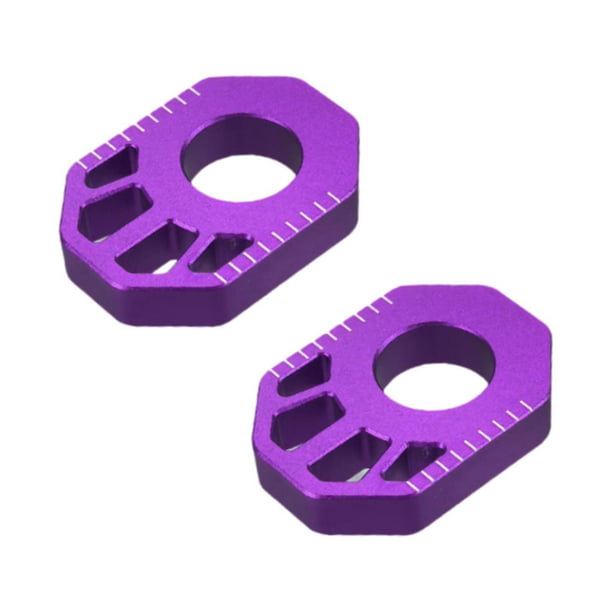 1 par de bloques de eje trasero de motocicleta de cross de aleación de aluminio CNC para modificación de rueda trasera Violeta