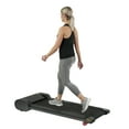 Sunny Health & Fitness Walkstation Slim Flat Treadmill for Under Desk