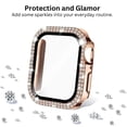 thumbnail image 6 of Entronix Smartwatch Protective Case Compatible with Apple Watch Series Ultra 3/2/1, 49mm — Snap On Rhinestone Crystals Guard Bumper Full Coverage with Built-In Screen Protector, Rose, 6 of 7