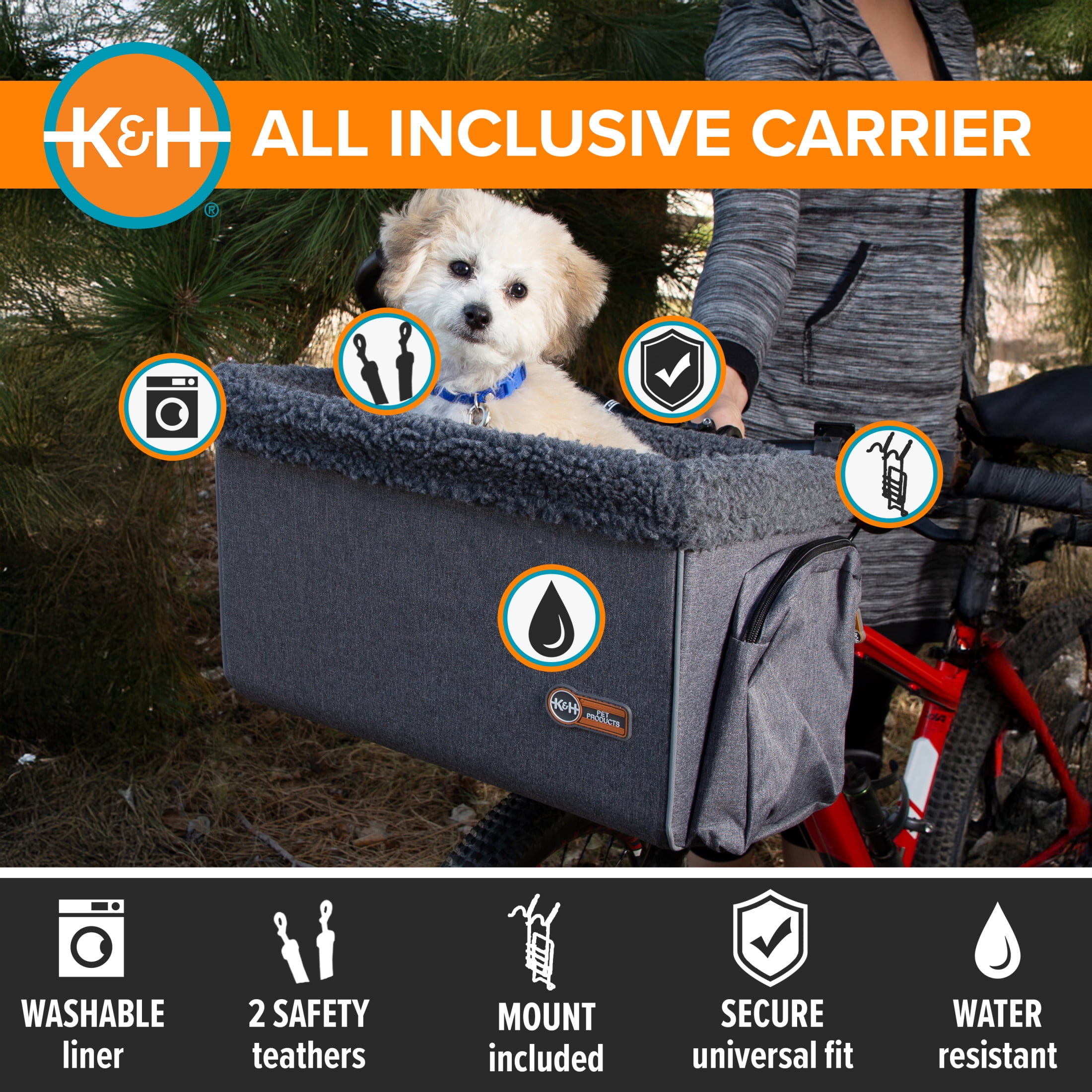 Panier Vélo Pour Chien – Détachable, Léger, Fixation Universelle (neuf)