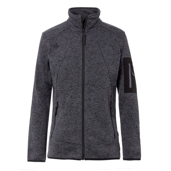 Izas Dimasa Women's Full Zip Knit Fleece Sweatshirt (Medium, Dark Grey)