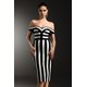 thumbnail image 2 of Vestido largo Bellabarnetten Perly con hombros descubiertos y rayas, 2 of 6
