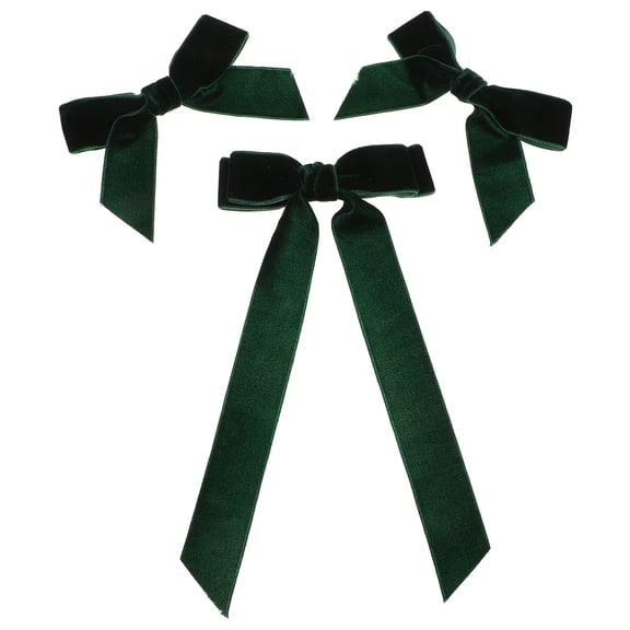 CTIRCHIU 3 Pcs Black Bow Velvet Hair Clips For Women And Girls Fashion Accessory