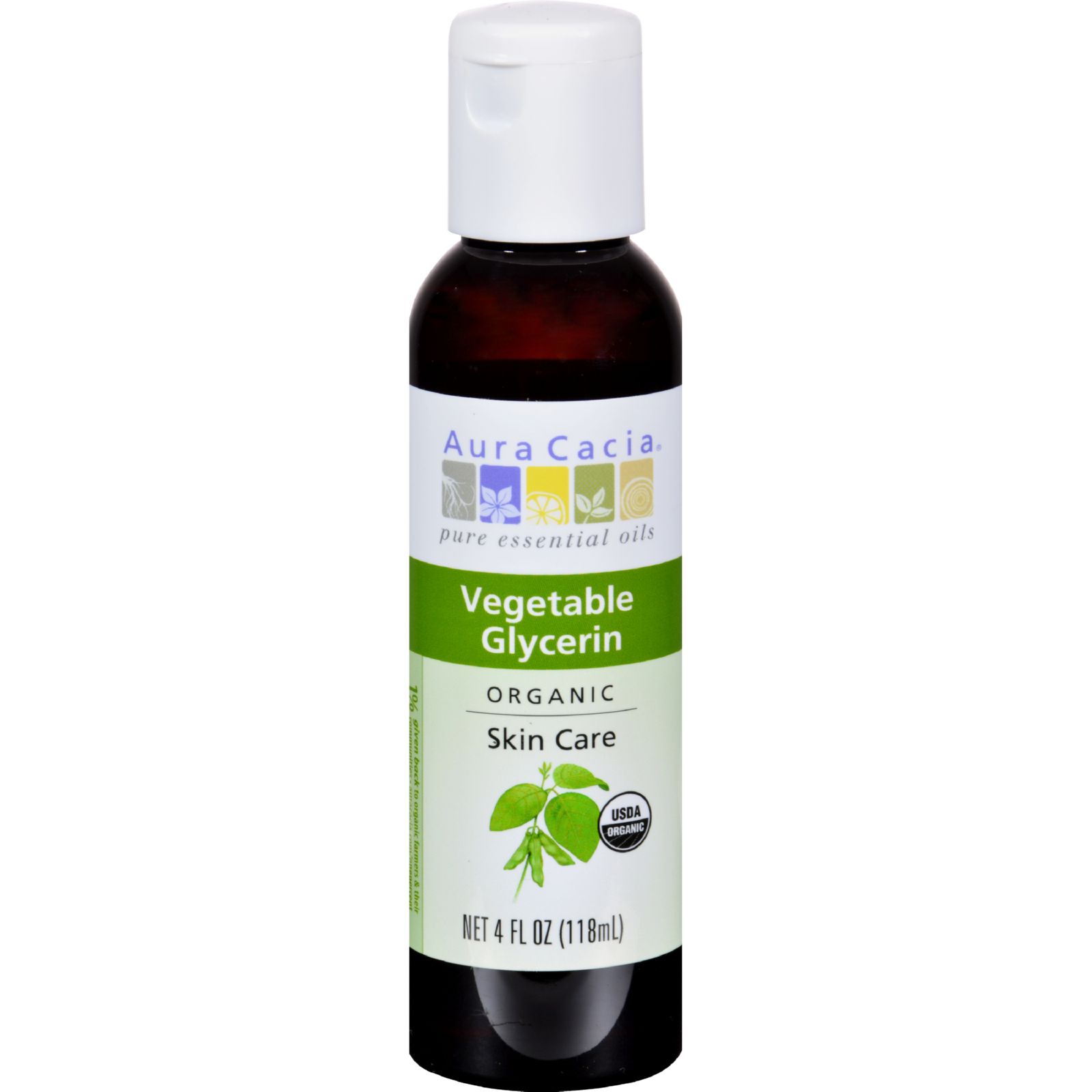 Aura Cacia Skin Care Oil Organic Vegetable Glycerin Oil 4 fl oz