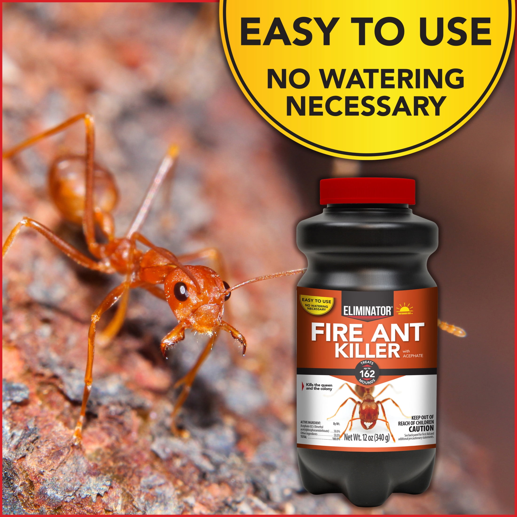 (2 pack) Eliminator Fire Ant Killer with Acephate, Powder, 12 oz. Bottle