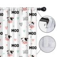 thumbnail image 4 of Blackout Kids Curtains,White Cow Moo Pattern Childrens Insulated Curtains Set Of 2,Bedroom Essentials,Toddler Room Decor 52x84in(132x213cm), 4 of 5