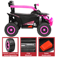 thumbnail image 4 of Montable Electrico para Niños Híbrido 4x4 con Bastón Dirigible y Pedal Acelerador Barras de Seguridad Luces Batería 6v - Rosa, 4 of 8