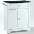 thumbnail image 1 of Pemberly Row Black Granite Top Kitchen Island in White, 1 of 6