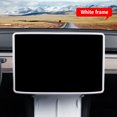 thumbnail image 2 of Peggybuy Car Central Control Navigation Screen Frame for Tesla Model 3 Y (White), 2 of 6