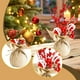 thumbnail image 5 of Mini árbol de Navidad con frutos rojos, decoración de mesa, base de yute, artificial. Fruta roja y blanca, 5 of 7